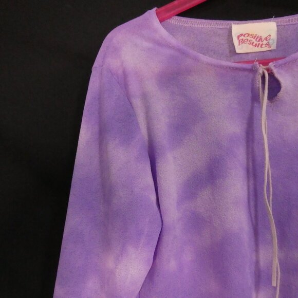 POSITIVE RESULTS | P2P 13 inches measured | Purple Tie Dye Ruffle Sleeve Top - Picture 3 of 14